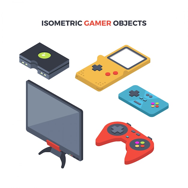 Isometric gamer objects