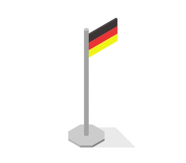 Isometric germany flag