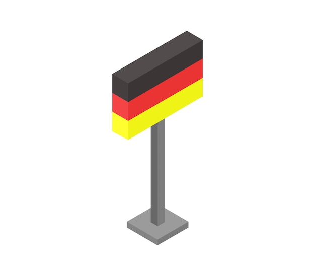 Isometric germany flag