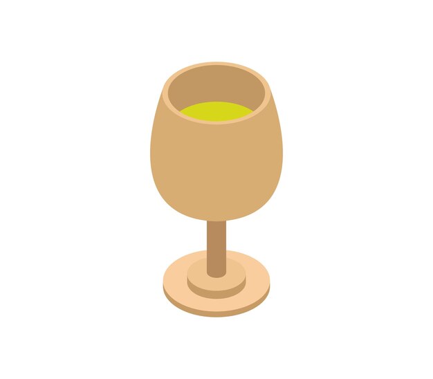 Isometric glass of beer