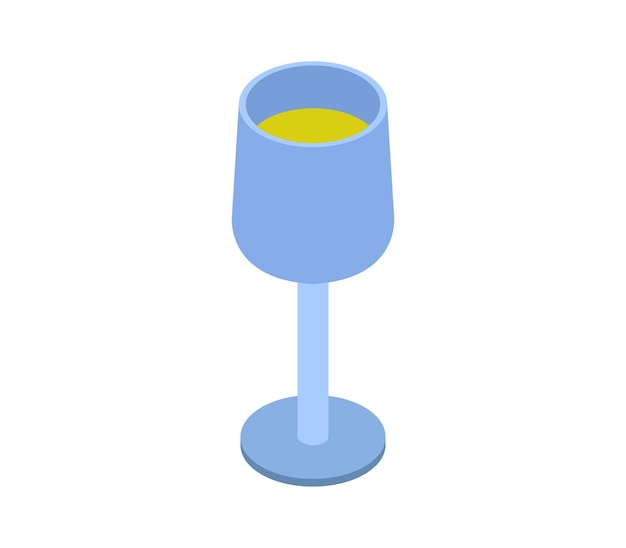 Isometric glass of beer