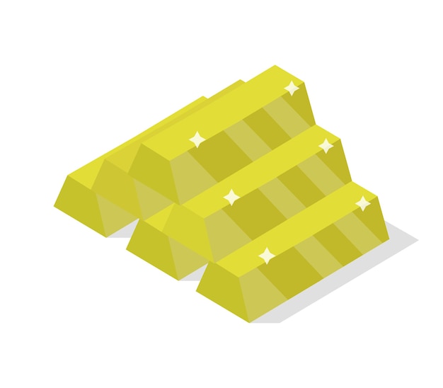 Isometric gold ingots