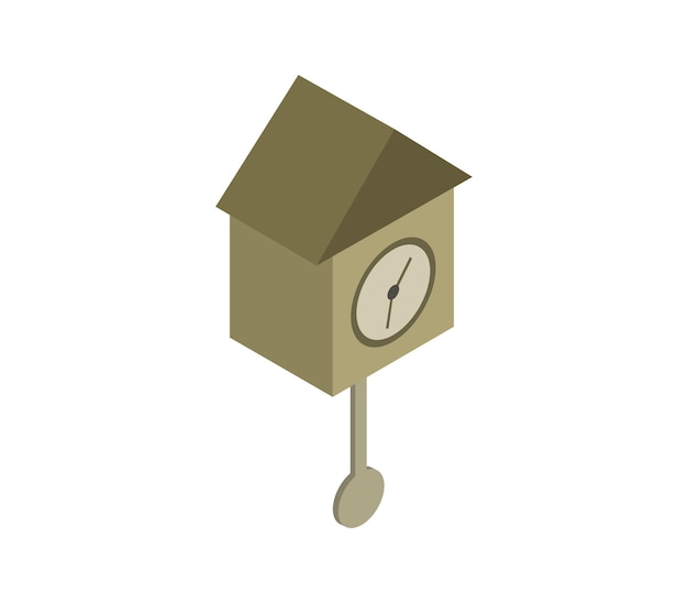 Isometric grandfather clock