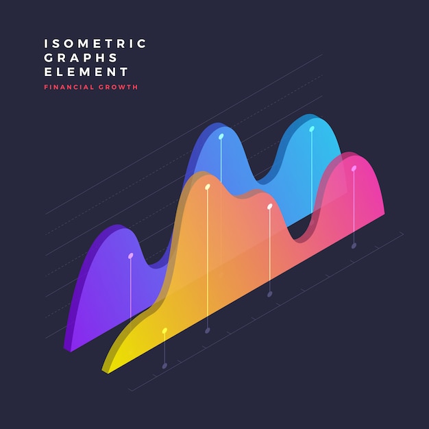 Vettore elemento grafico isometrico