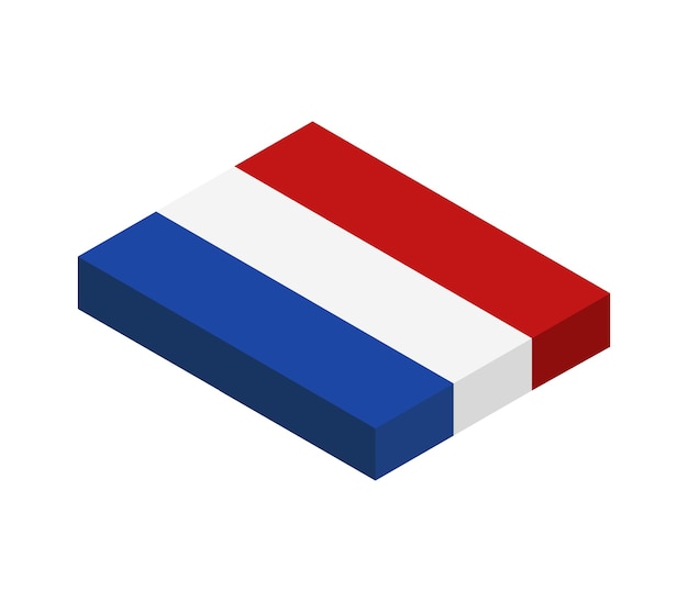 Isometric holland flag