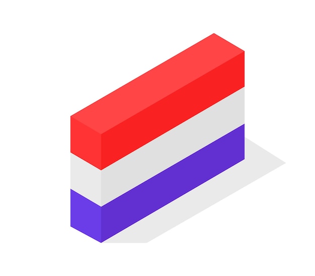 Isometric holland flag