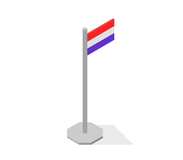 Isometric holland flag