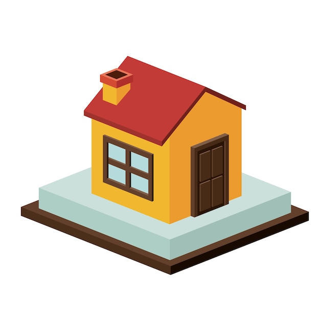 Isometric house icon