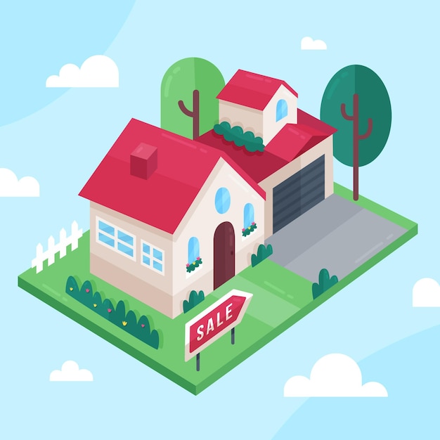 Isometric house for sale