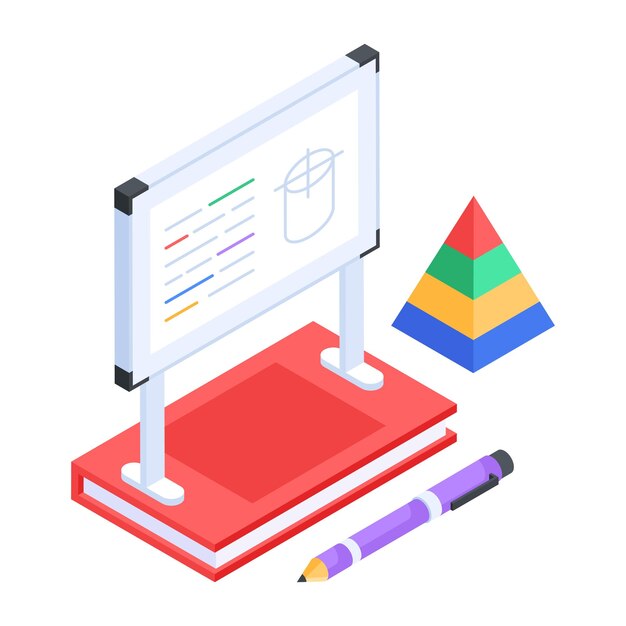 Vector isometric icon of chemical experiment