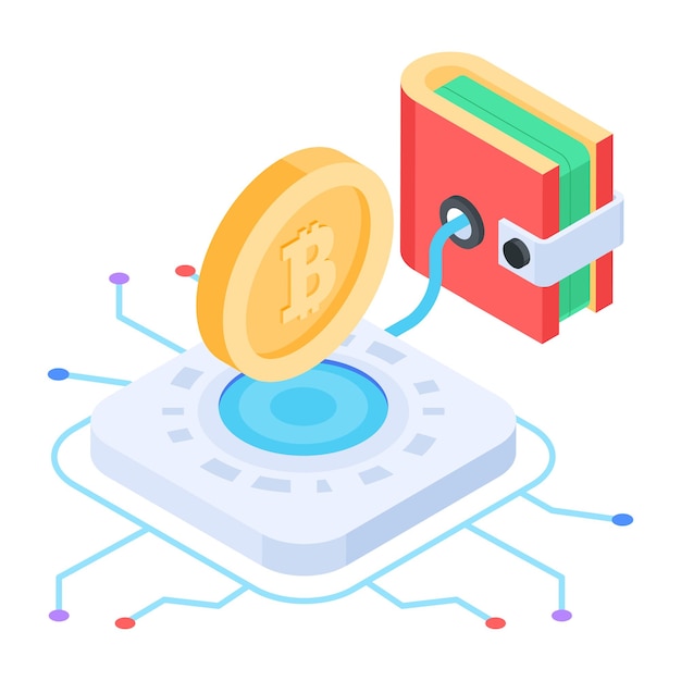 Isometric icon of dollar server