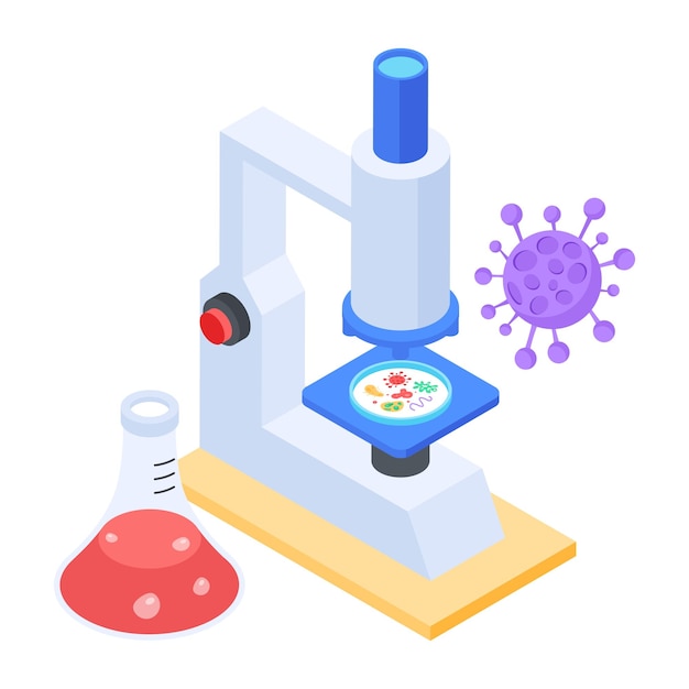 Vector isometric icon of molecular bonding