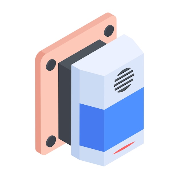 Isometric icon of a motion sensor