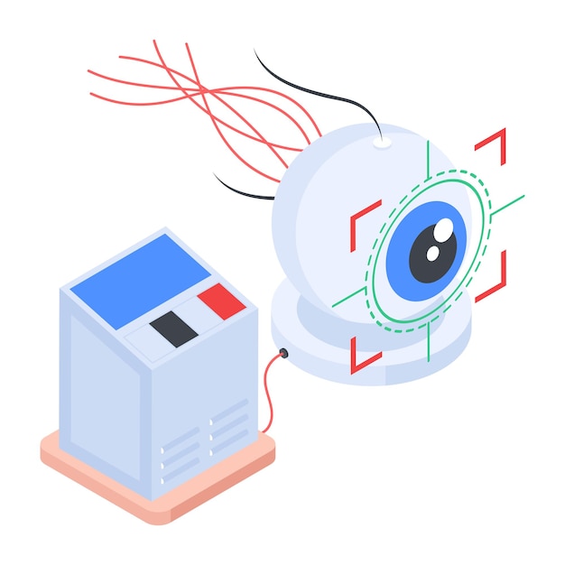 An isometric icon of online education