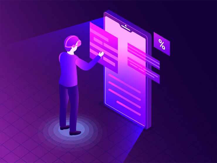 Vector isometric illustration of a man 