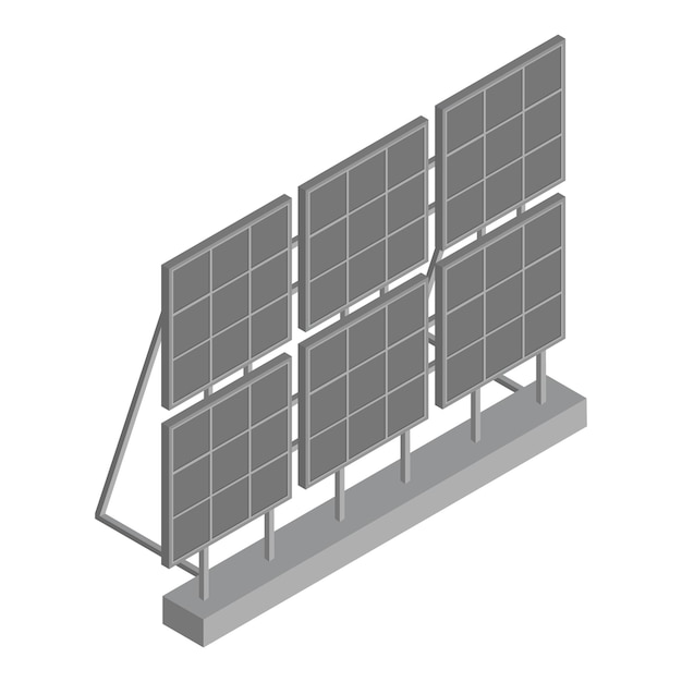 Vector isometric illustration of solar panel