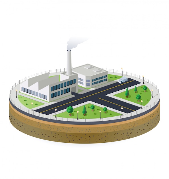 isometric industrial plant