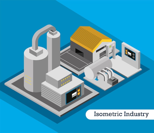 Isometric industry factory