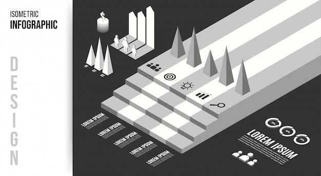 아이소 메트릭 Infographic 디자인 컨셉