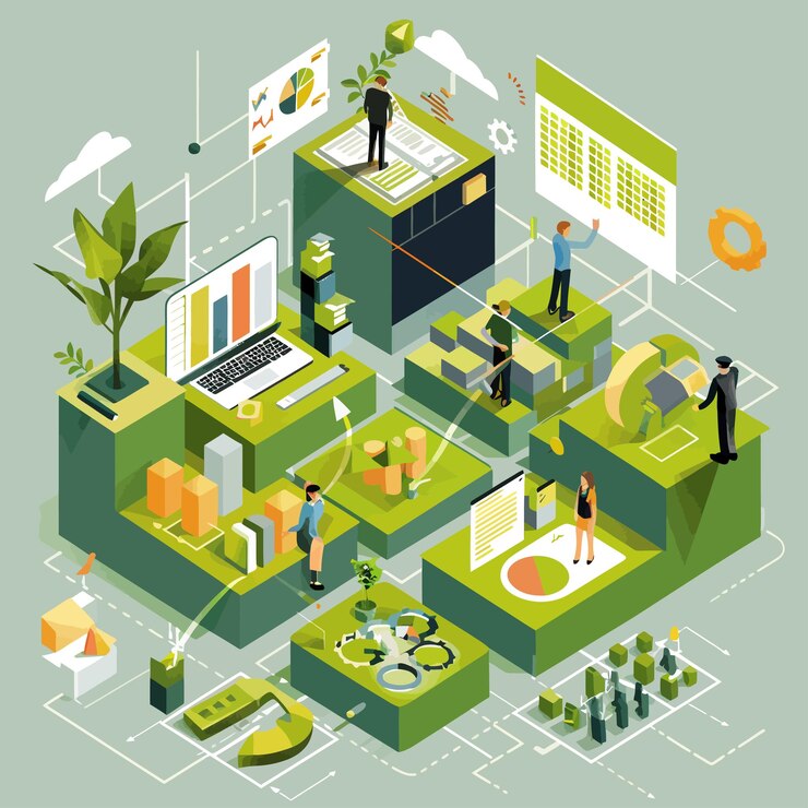 Vector isometric infographic