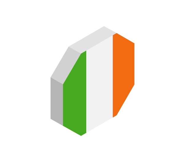 Isometric ireland flag