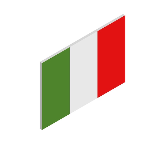 Isometric italy flag