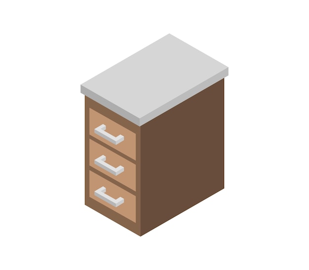 Isometric kitchen drawer