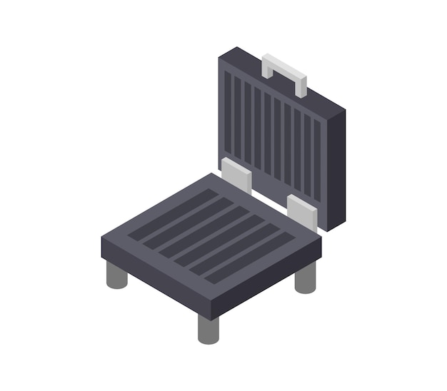 Isometric kitchen grill