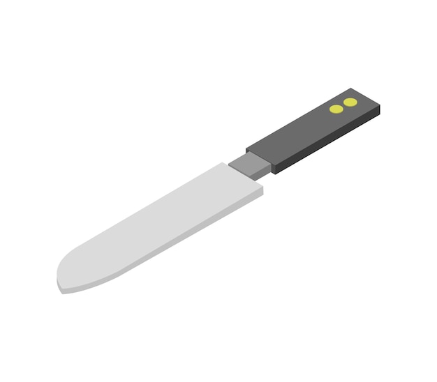 Isometric kitchen knife