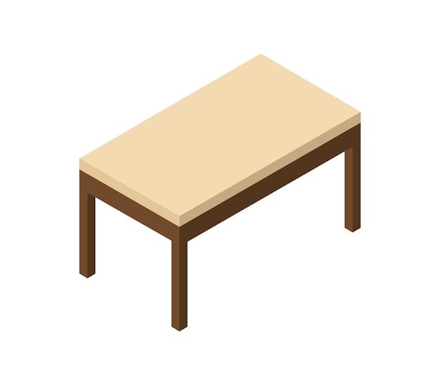 Vector isometric kitchen table