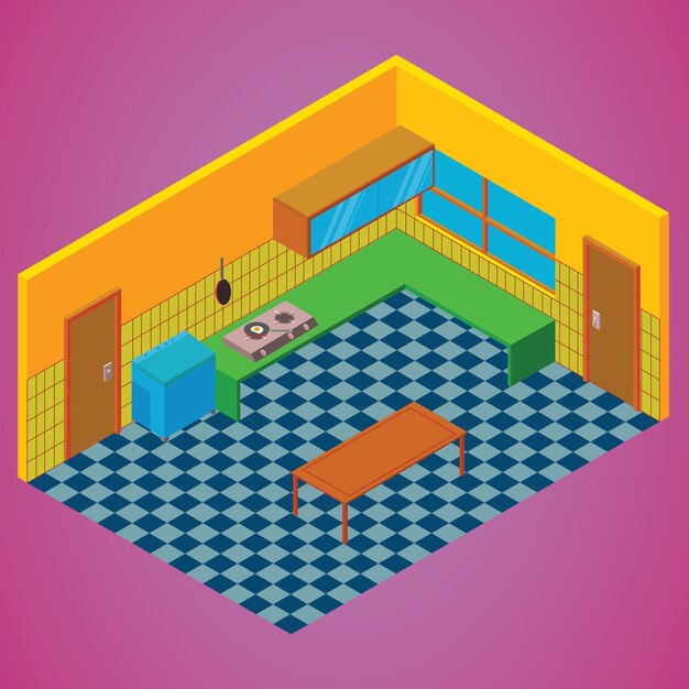 Isometric kitchen