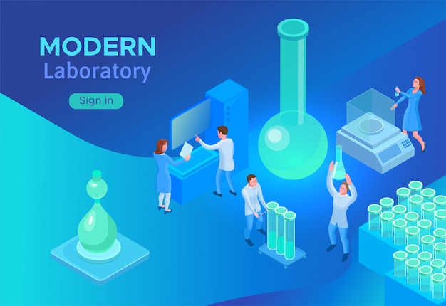 Vector isometric laboratory concept