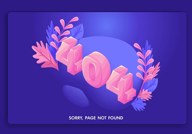 Vector isometric landing page template of 404 error concept. modern design of web page design for website and mobile website. easy to edit and customize.