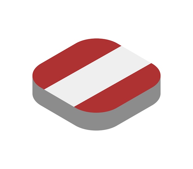 Isometric Latvia flag