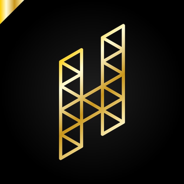 Isometric letter h logo