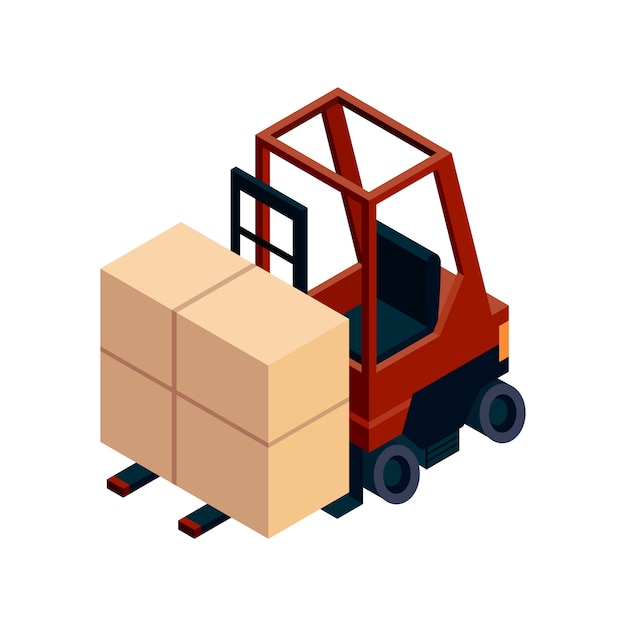 Vector isometric logistics. transportation isometric element.