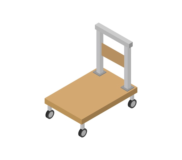 Isometric luggage cart