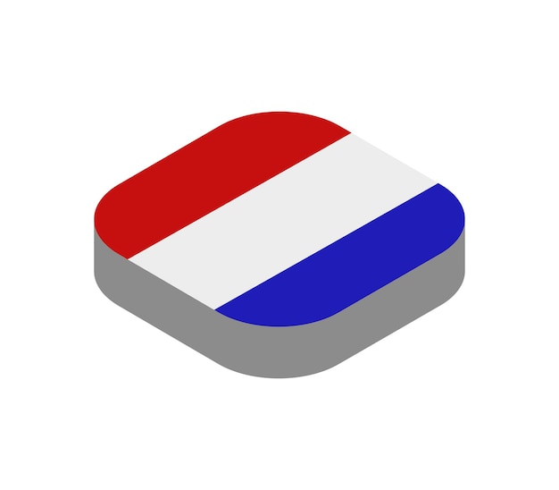 Isometric luxembourg flag