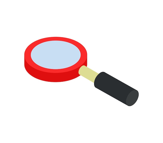 Isometric magnifying glass