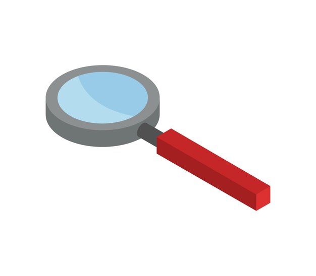 Isometric magnifying glass