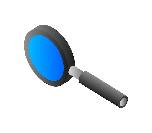 Isometric magnifying glass