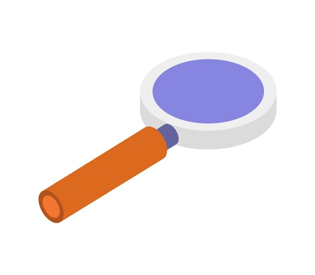 Isometric magnifying glass