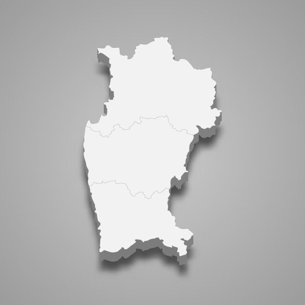 изометрическая карта Кокимбо - регион Чили