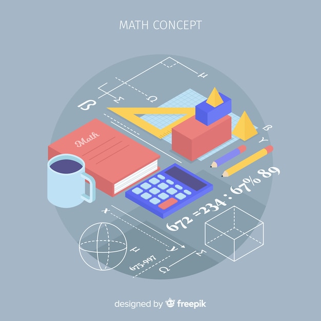 Изометрические математическая концепция фон