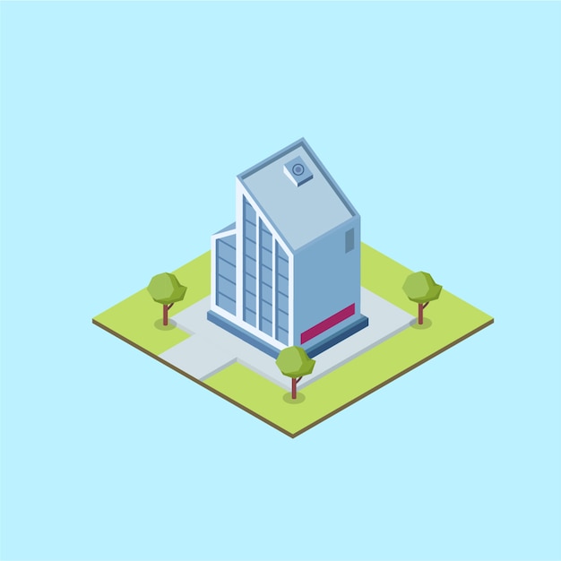 Isometric Modern Office Building