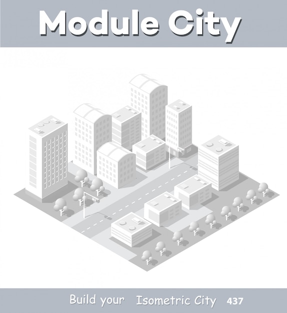 Isometric module area downtown