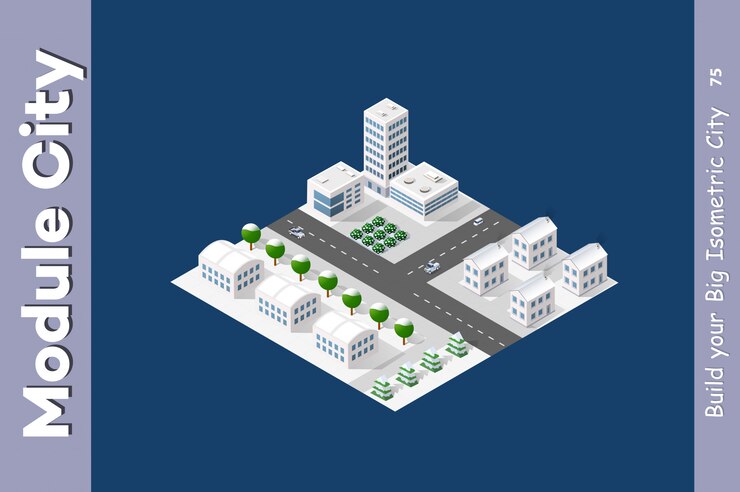 Vector isometric module is area landscape