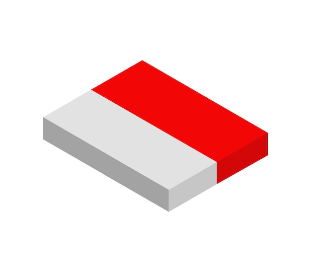 Isometric Monaco flag