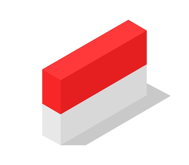 Isometric Monaco flag