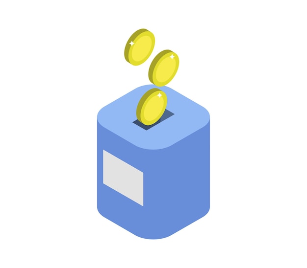 Isometric money box